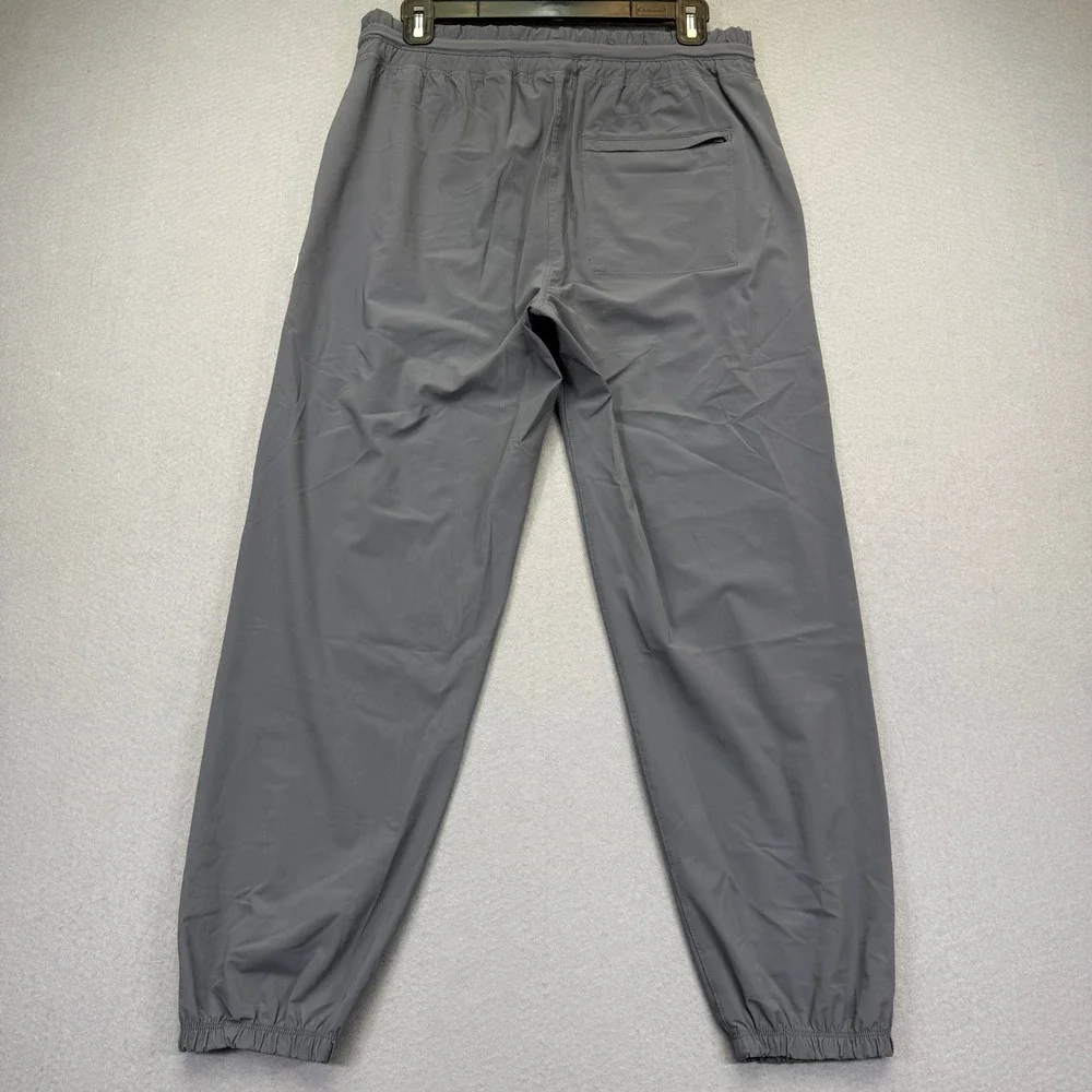 Vuori Gray Performance Miles Jogger Pants Elastic Waist Drawstring Activewear M